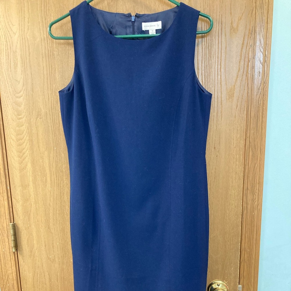 NWOT Susan Graver Navy Shift dress size 10